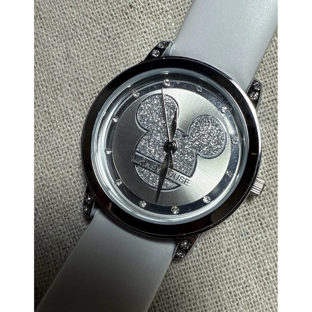Mickey‎ Mouse Bariho Stainless Steel Watch New with white 8